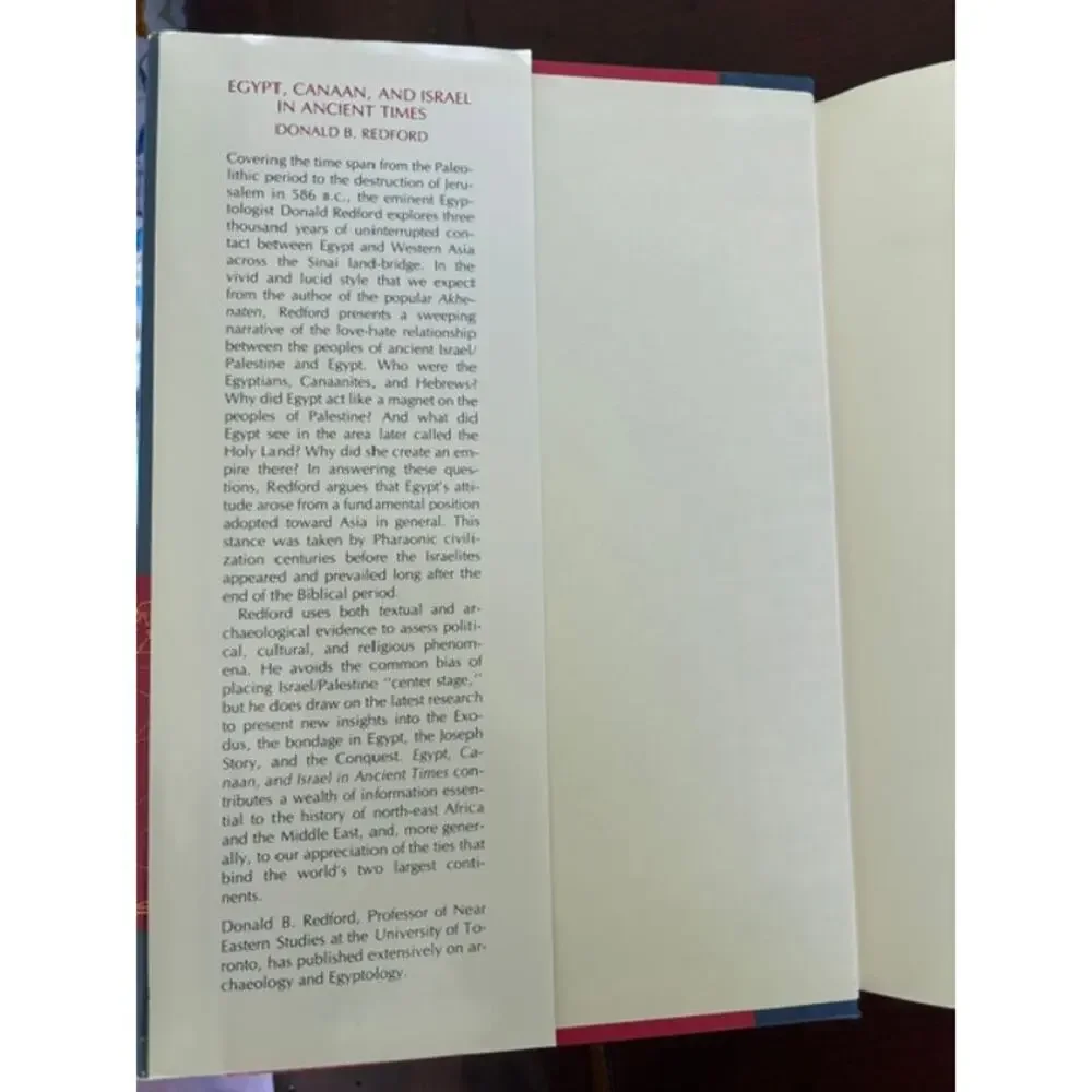 Egypt Canaan and Israel in Ancient Times Redford 1992 Hardcover Princeton